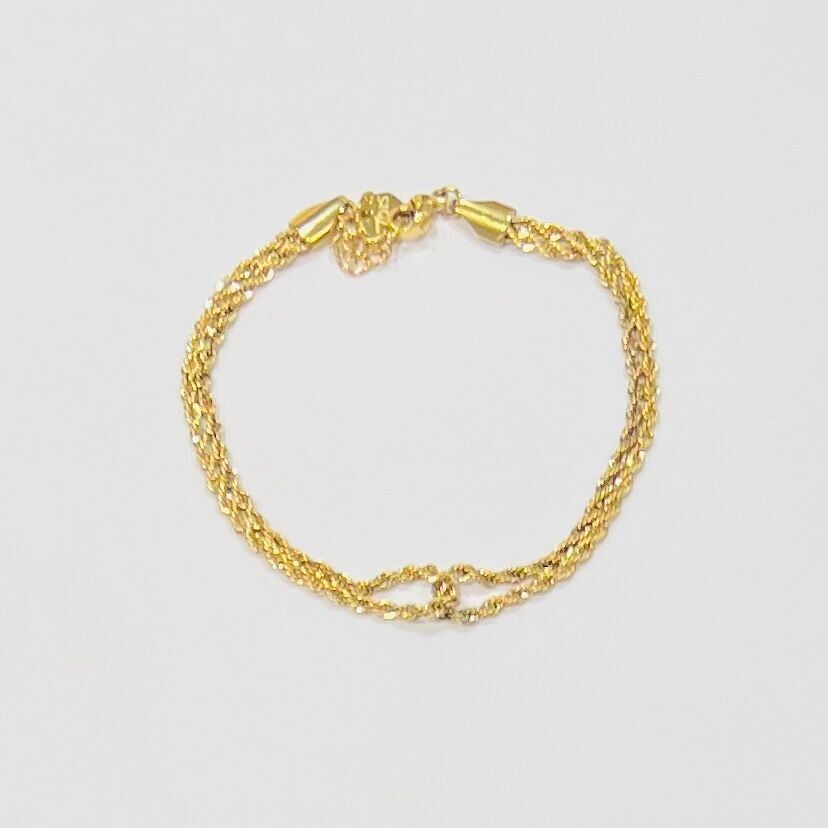 Verstellbares Stahlarmband mit doppelt gedrehter und verschlungener Kette