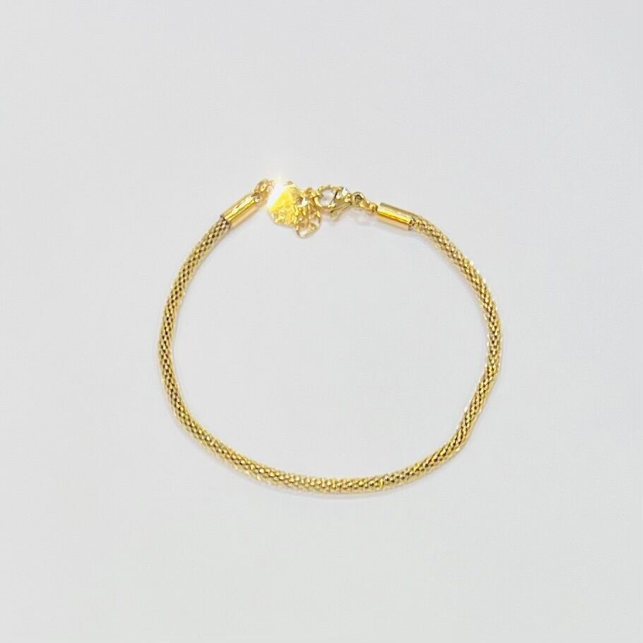 Verstellbares, feinmaschiges Palmenarmband aus Stahl