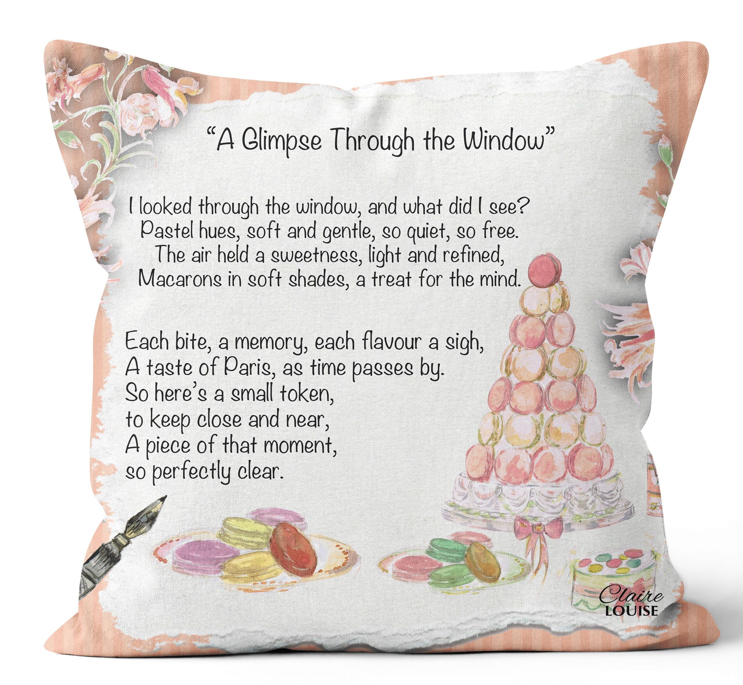 Uno sguardo attraverso la finestra - Cuscino - La poesia dipinta