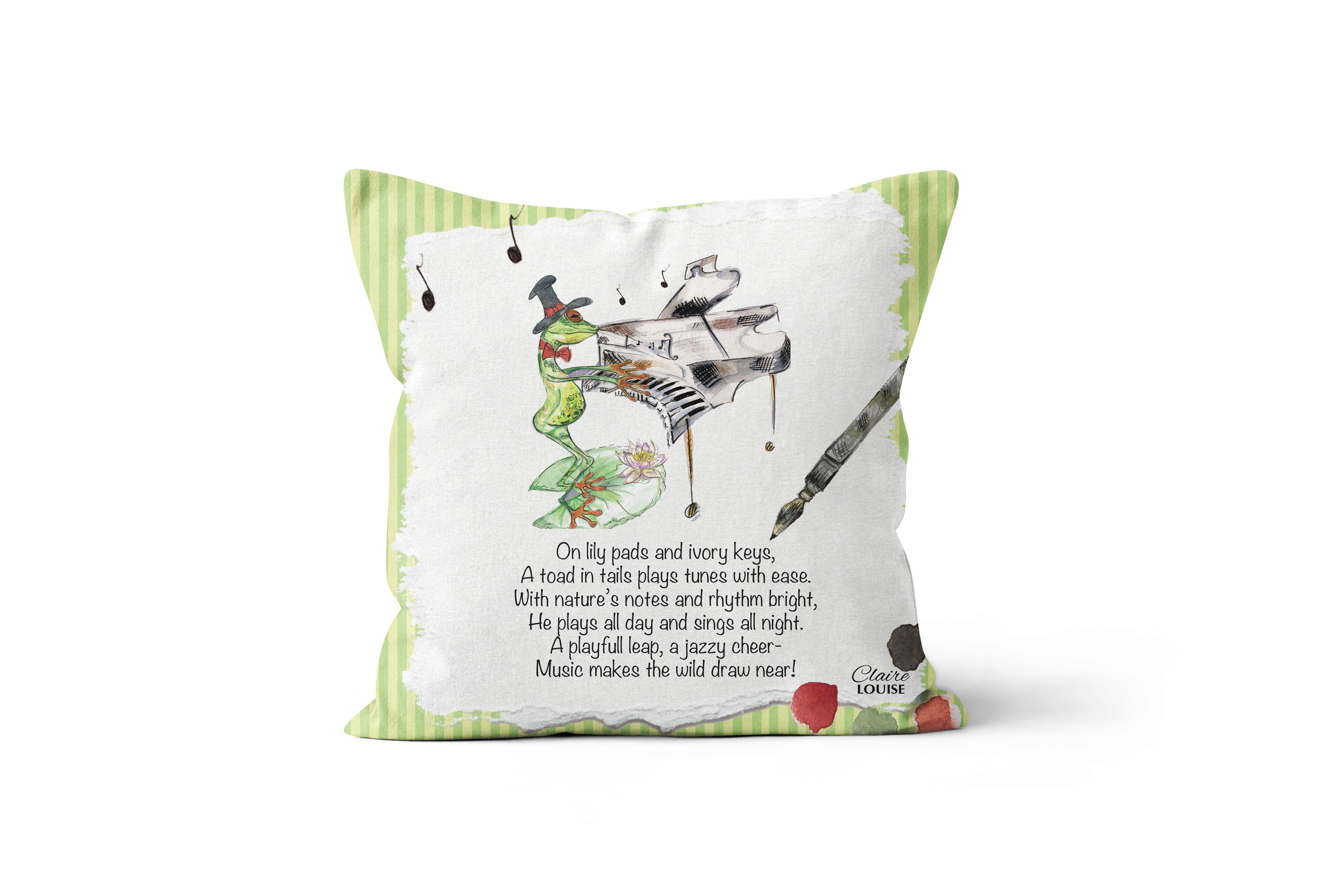 Le coussin grenouille mélodieuse - Le poème peint