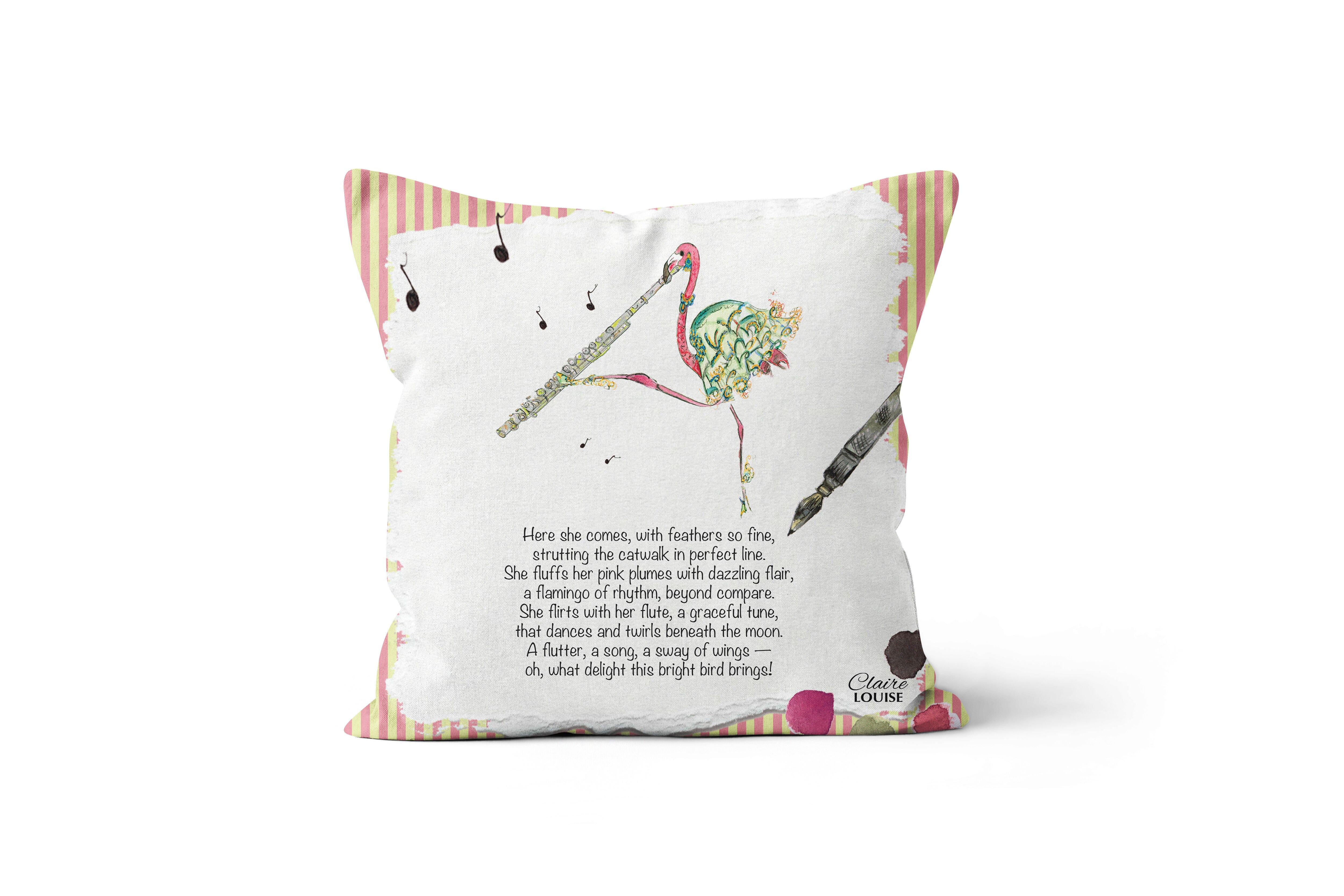 La flûte et un coussin flamant rose - Le poème peint