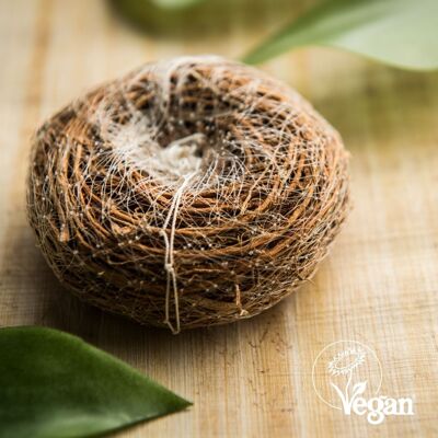 Pulidor de piel Vetivert Root, natural, exfoliante de baño vegano