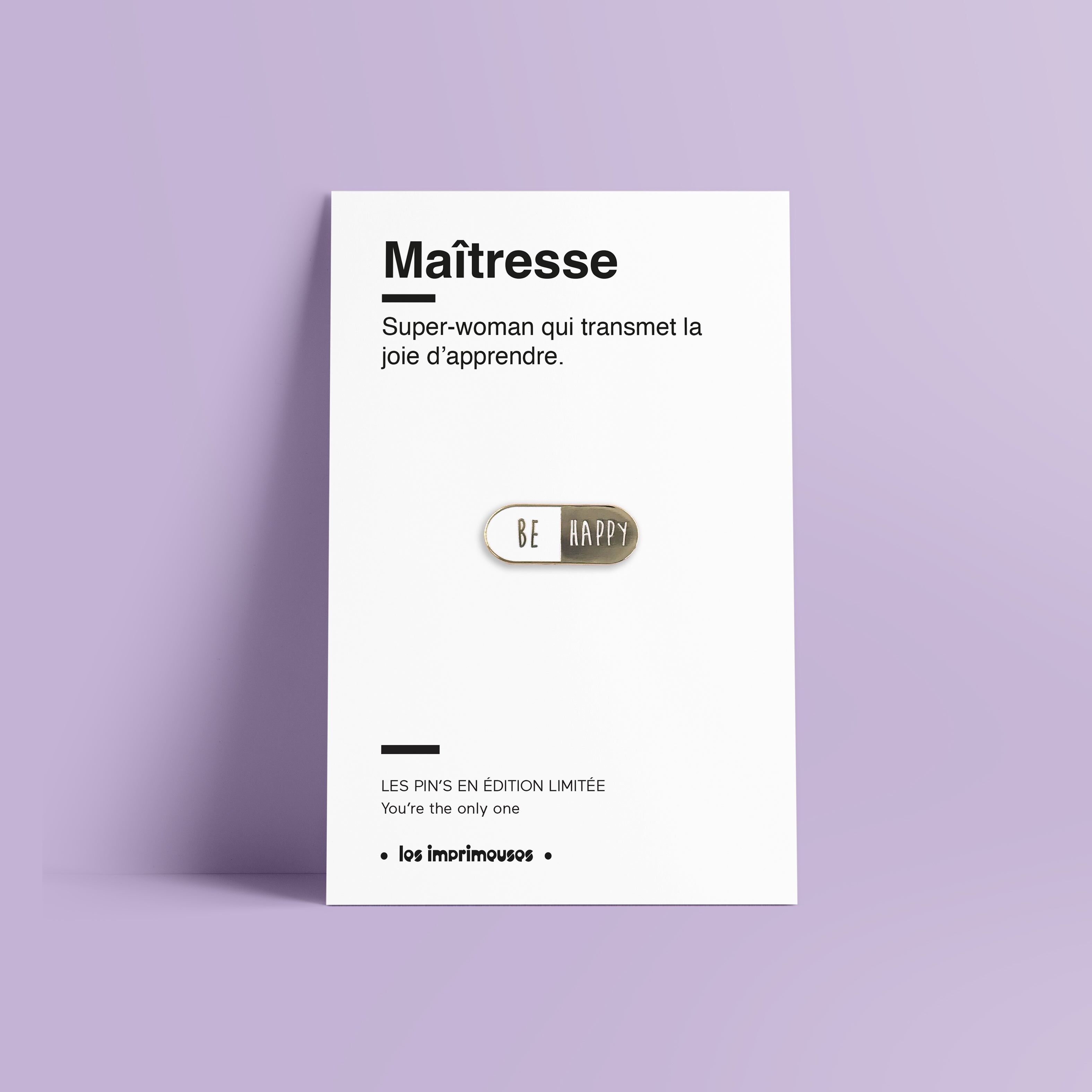 Be Happy Pill Pin - Lehrer (zum Ende des Schuljahres)