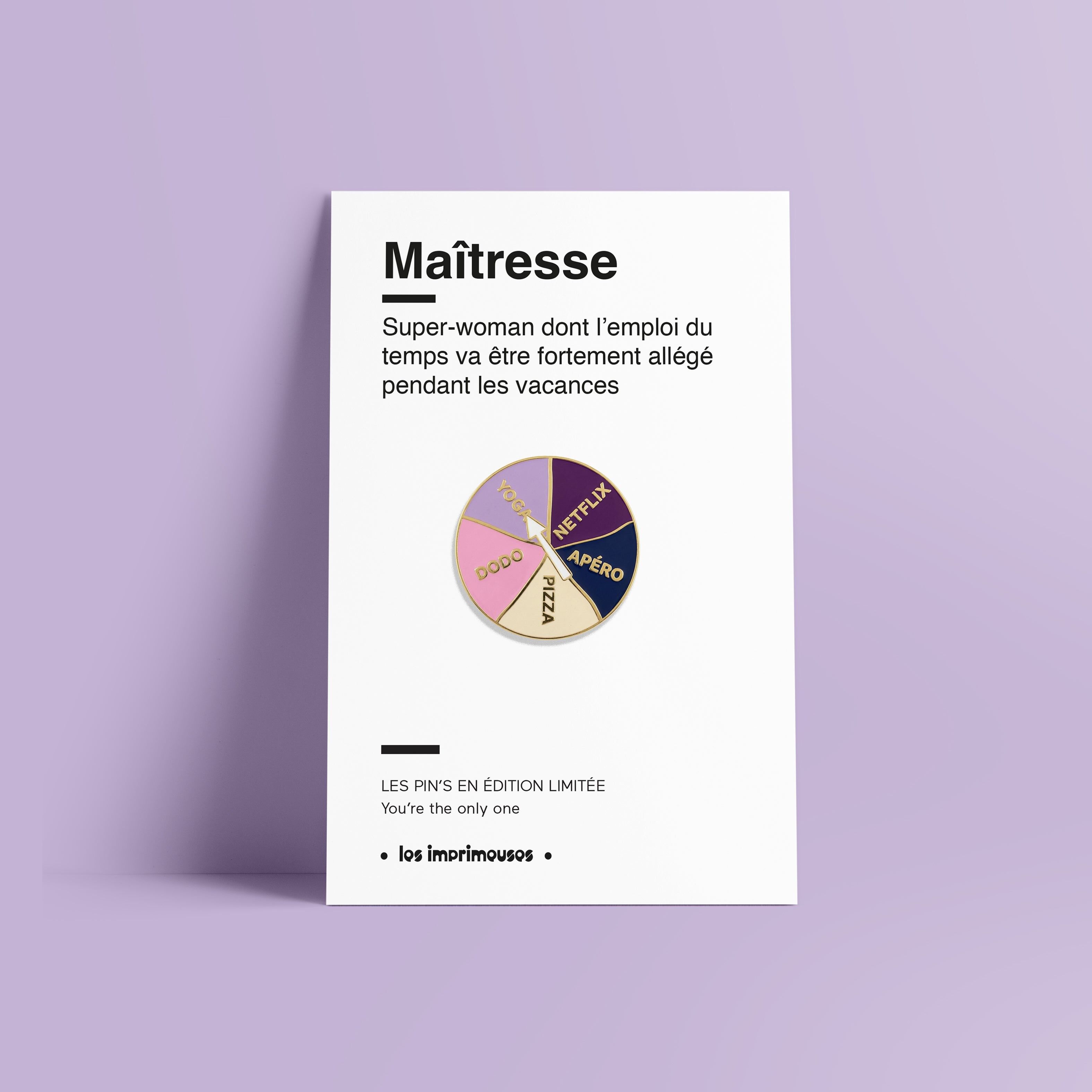 Roulette-Anstecknadel – Lehrer (zum Ende des Schuljahres)