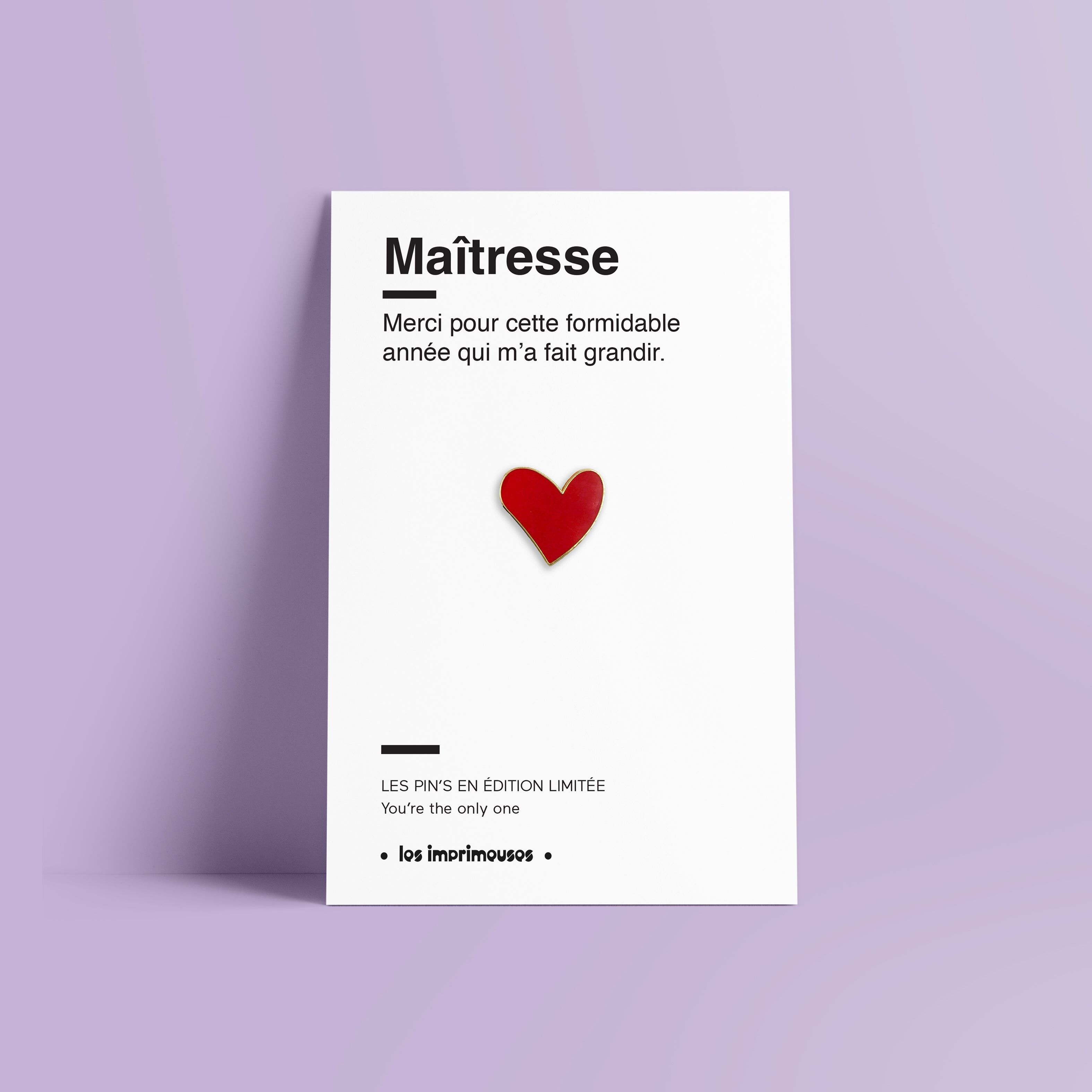 Herz-Anstecknadel – Dankeschön – Schuljahresende