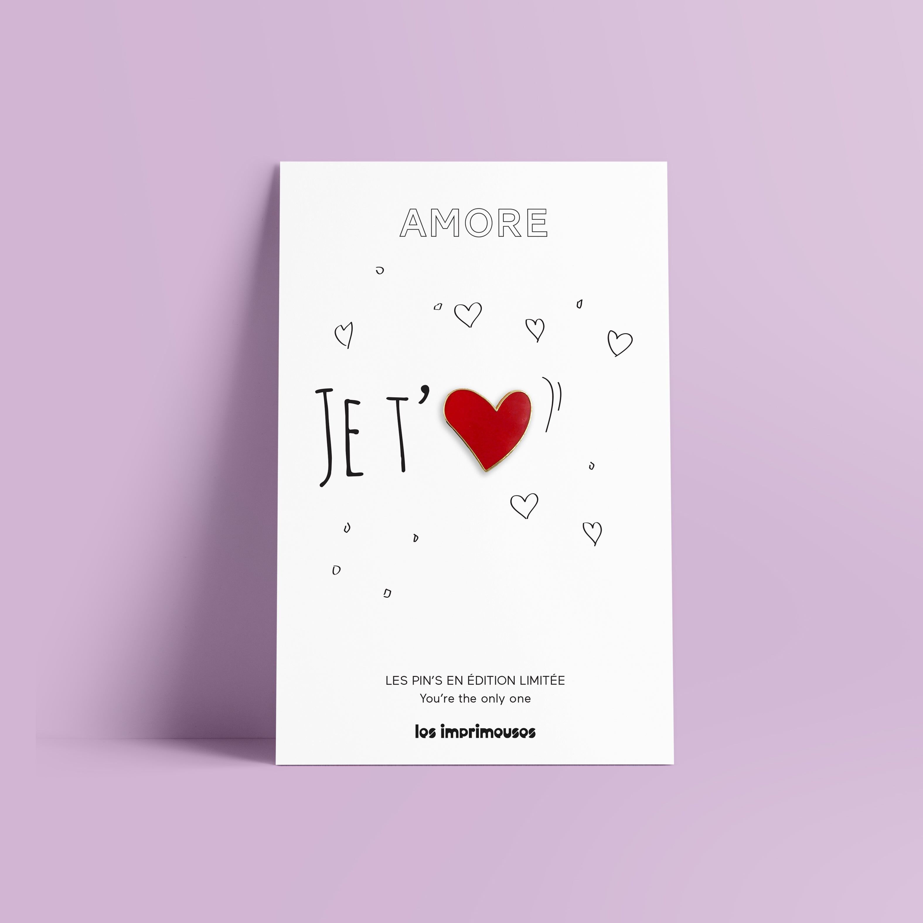 Amore-Anstecknadel – Rotes Herz