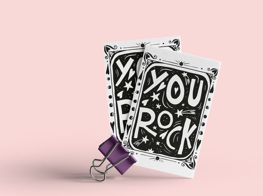 Postkarte - Du rockst - Les Imprimeuses