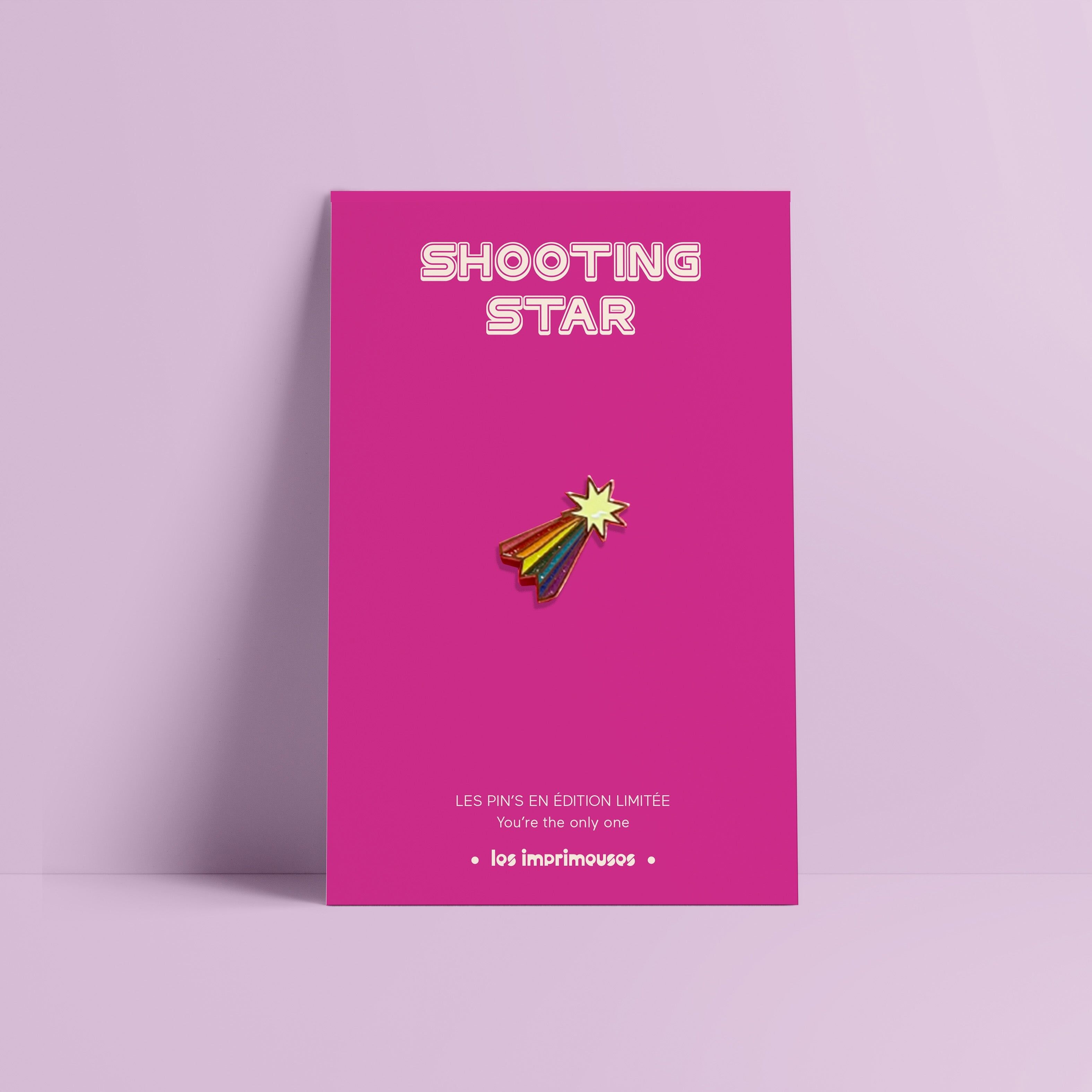 Sternschnuppen-Anstecknadel – phosphoreszierendes Gelb