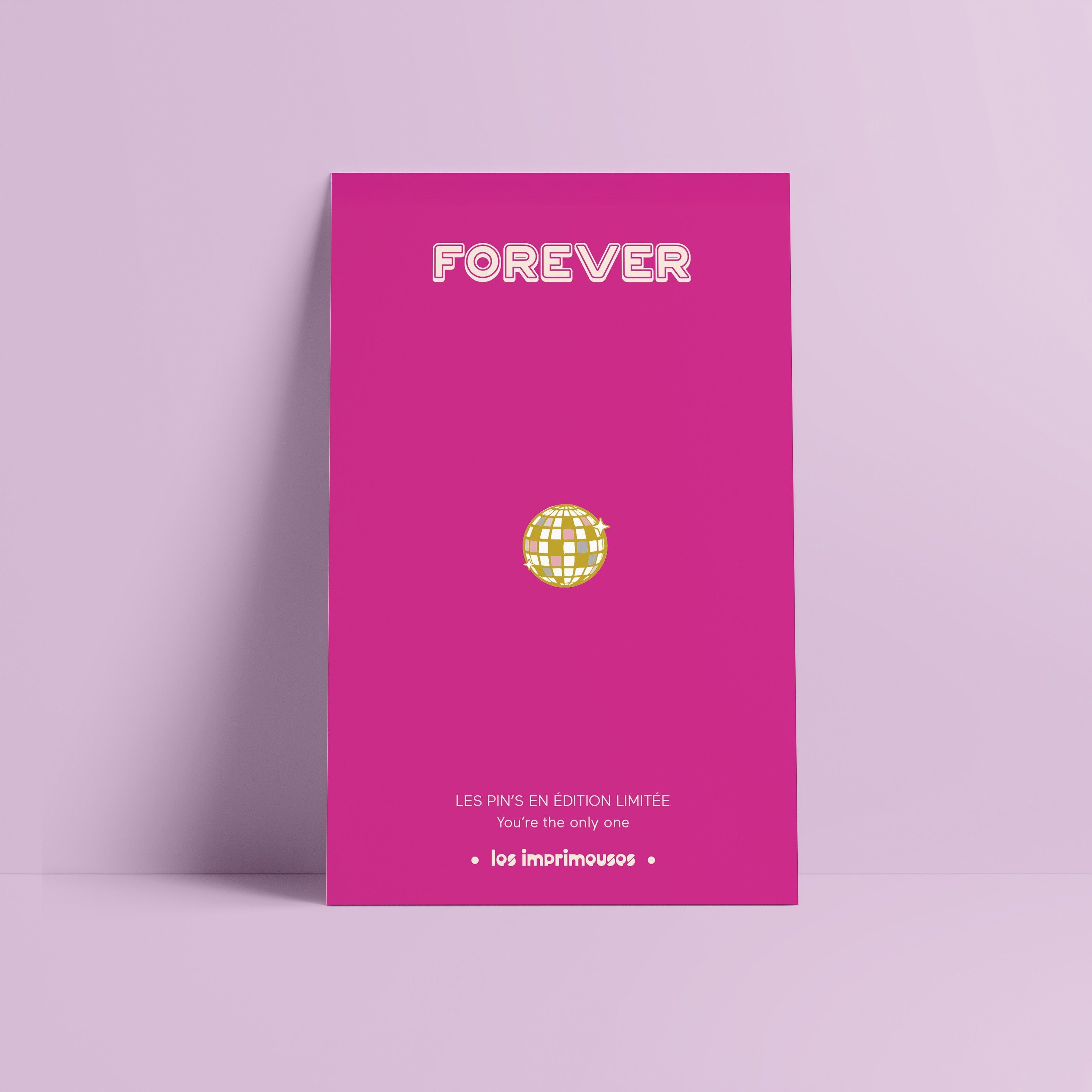 Discokugel-Anstecknadel – Für immer