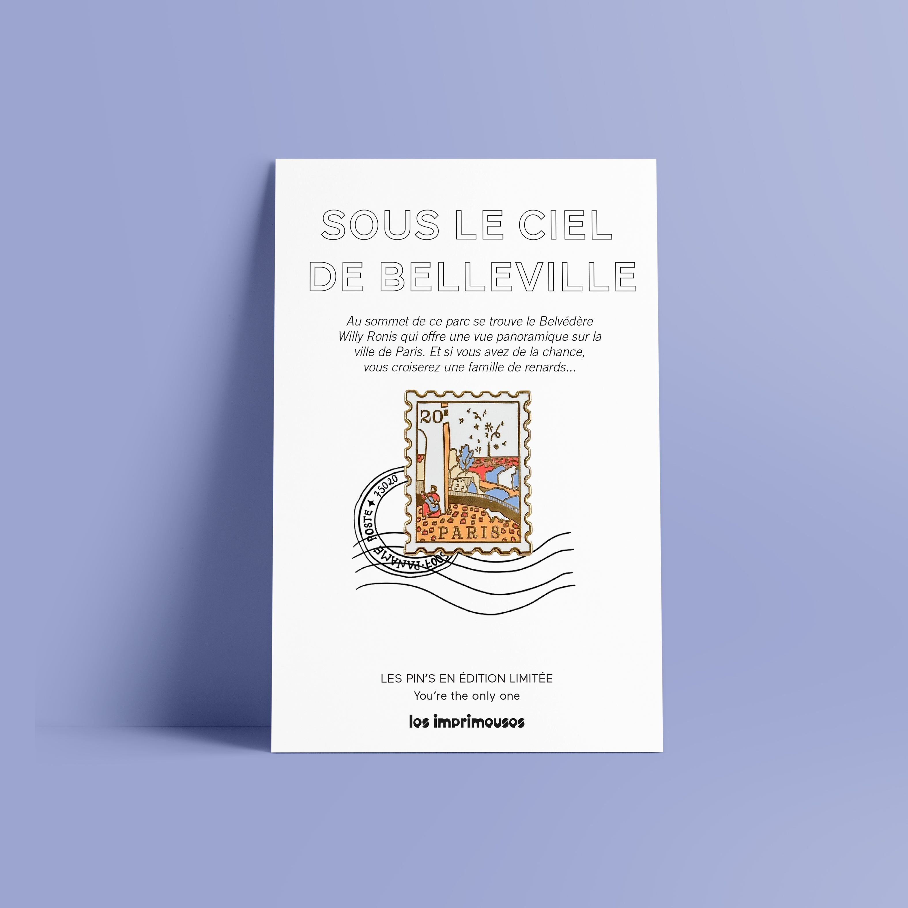 Pin's Stamp Paris 20. - Unter dem Himmel von Belleville