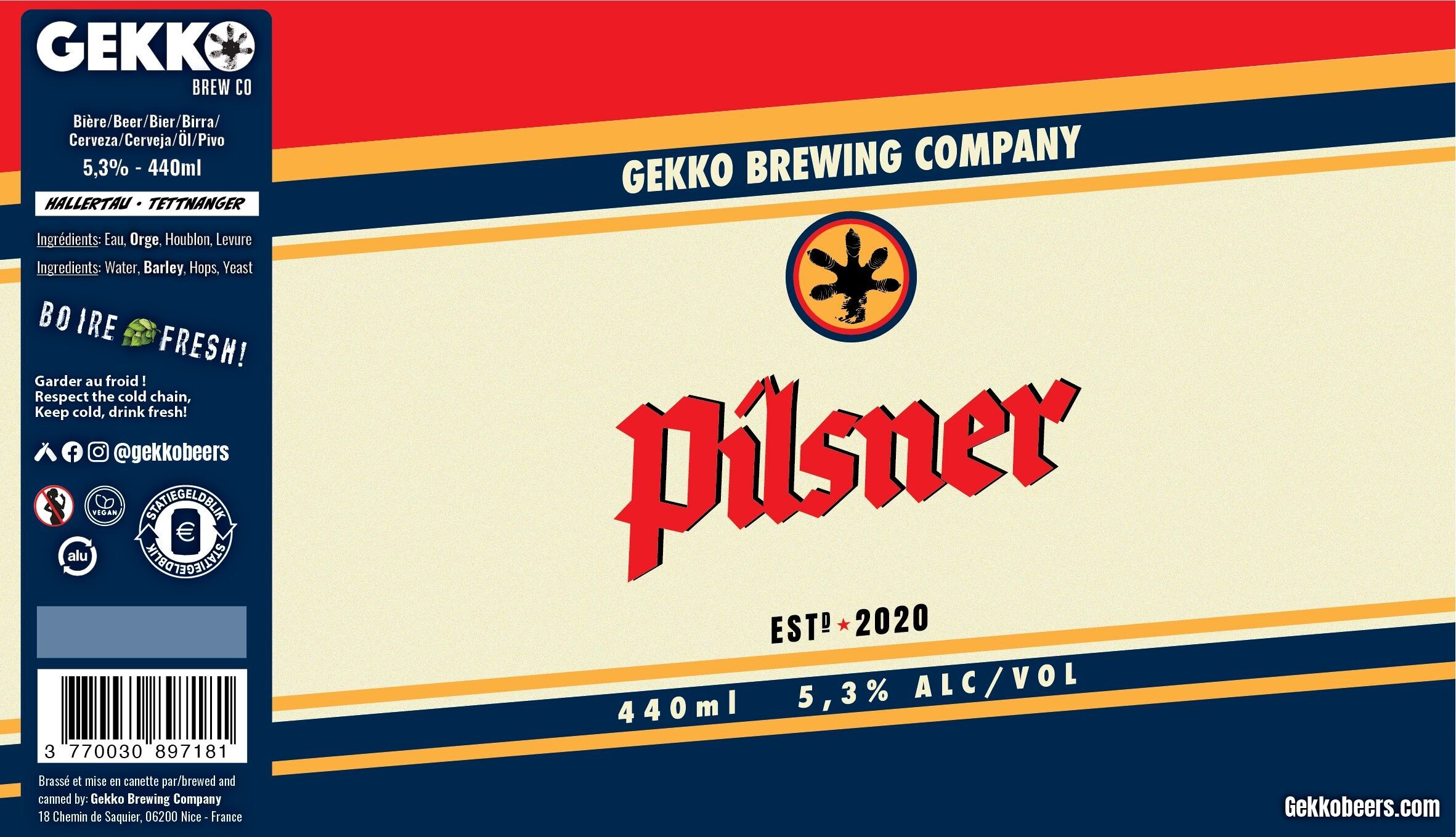 Pilsner / 5,3 % ALC KeyKeg 30 l Head A