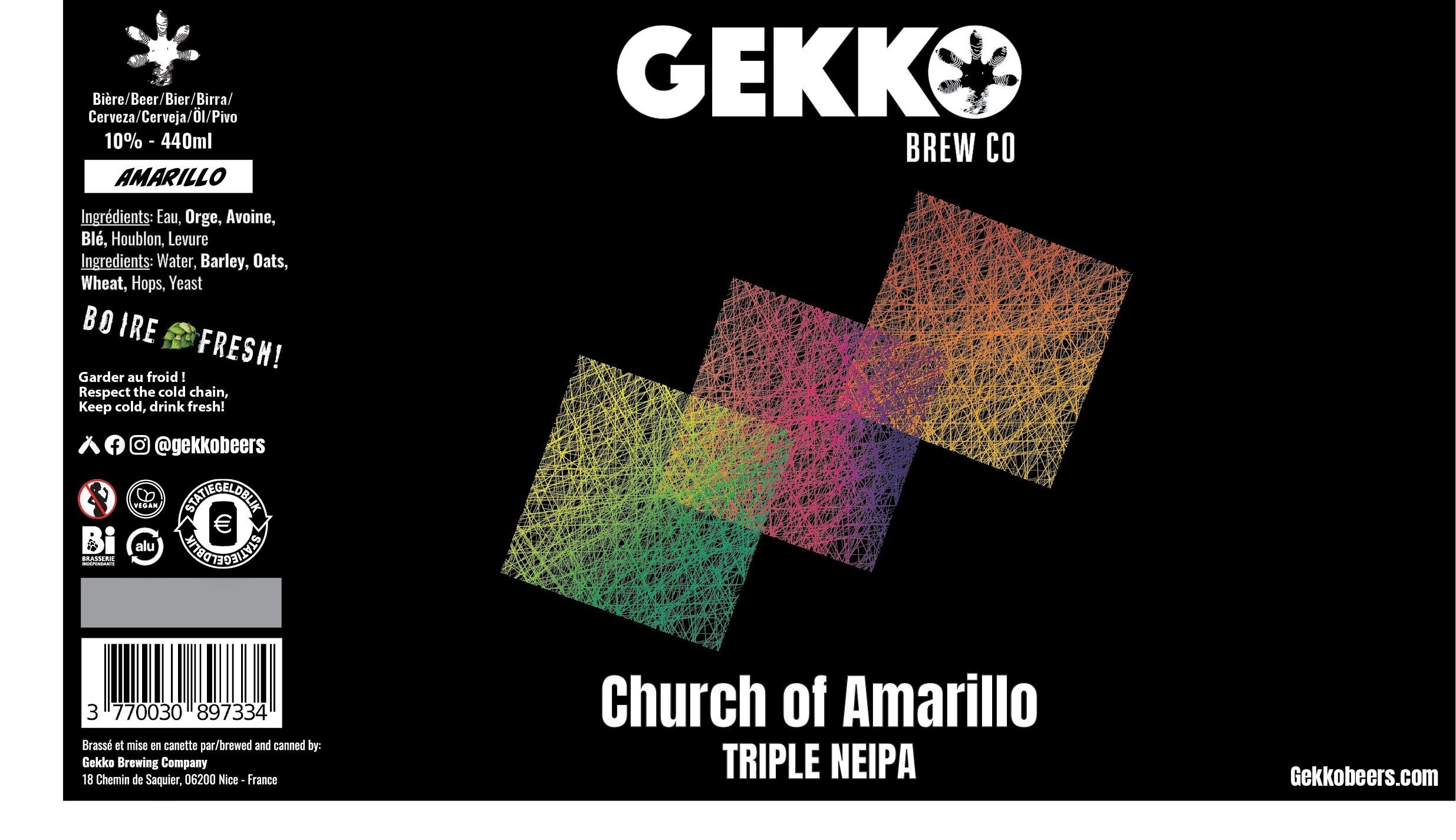 Église d'Amarillo TIPA / 10% ALC KeyKeg 30l tête A