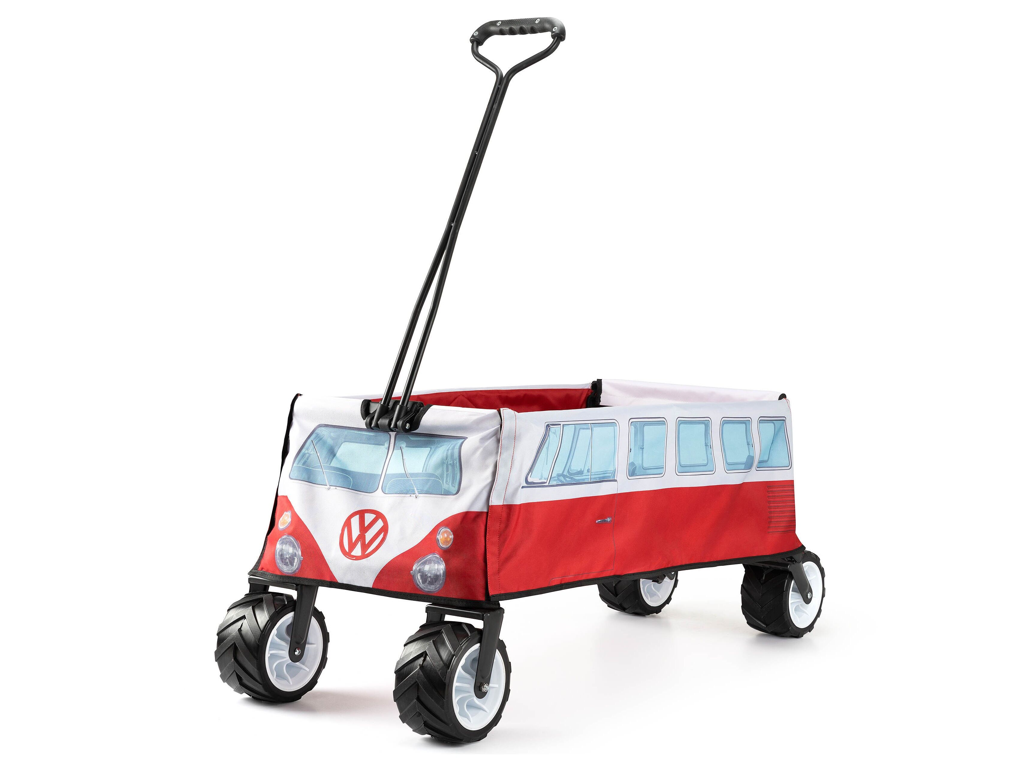 VOLKSWAGEN BUS VW T1 Combi Bus Bollerwagen, Falttrolley - Rot, BUBW01