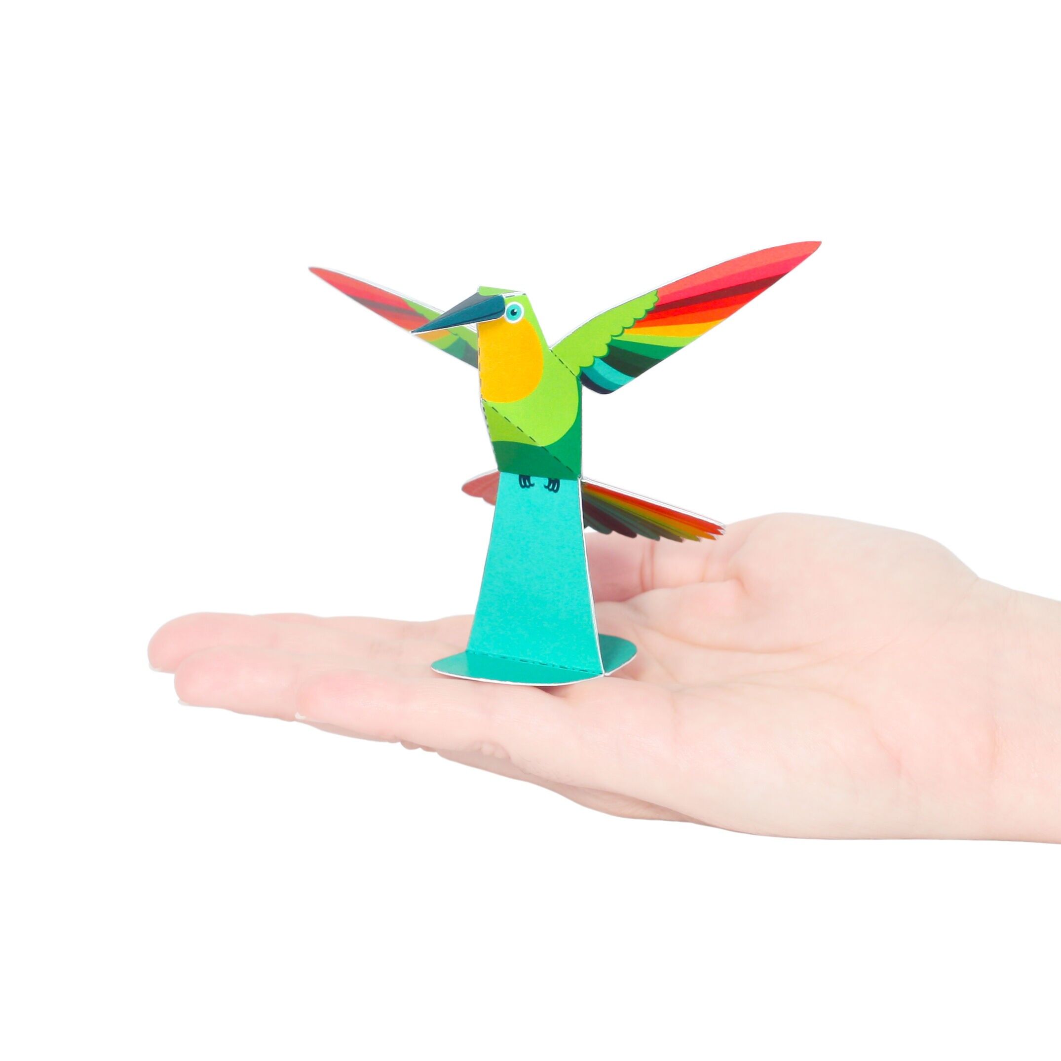 Postal del colibrí verde