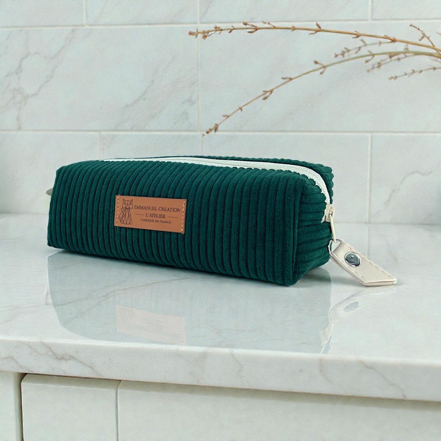 Estuche escolar "Terciopelo Cordura" abeto