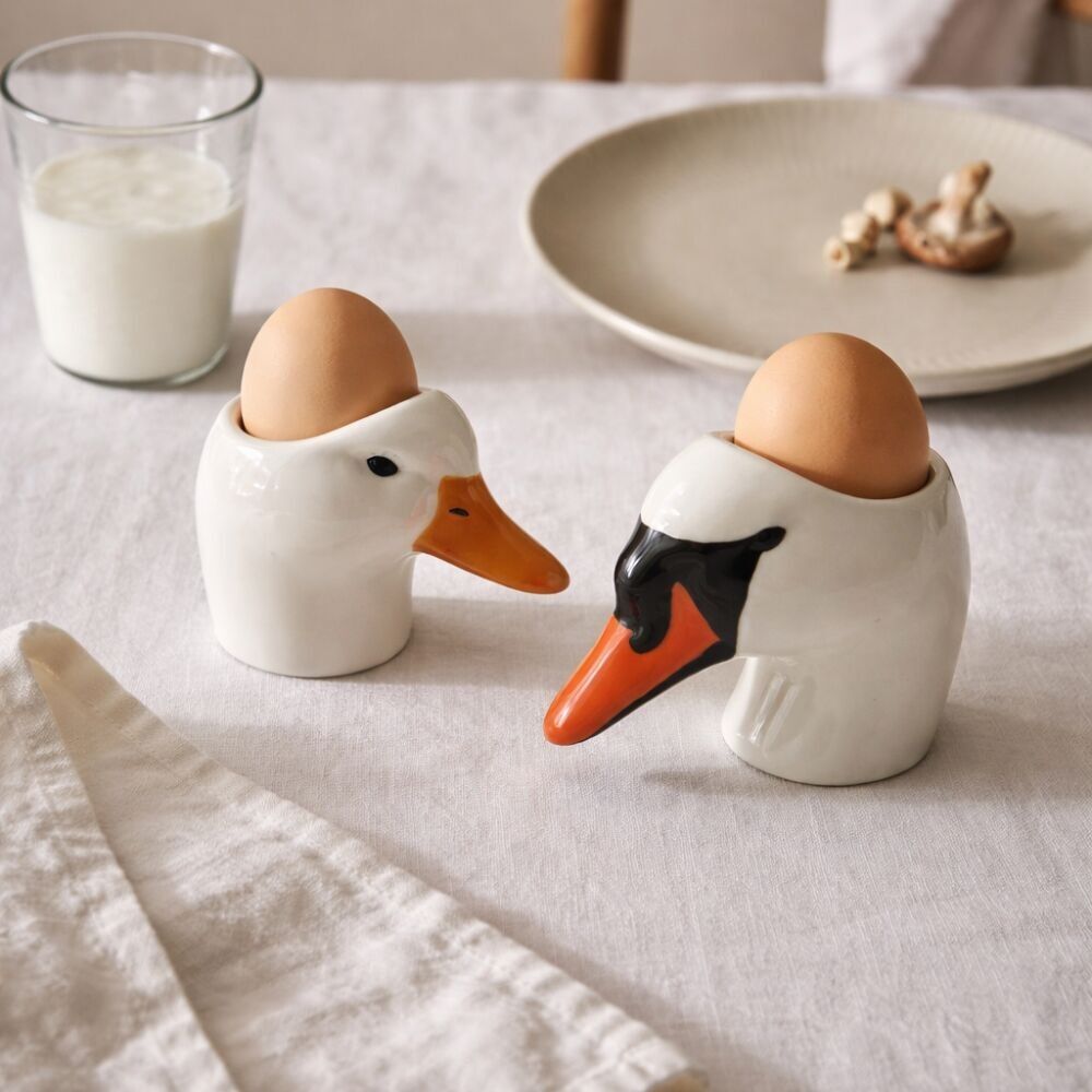 Tasse à œufs d'oie en céramique – Cadeau de petit-déjeuner ludique (112*65*80 mm)