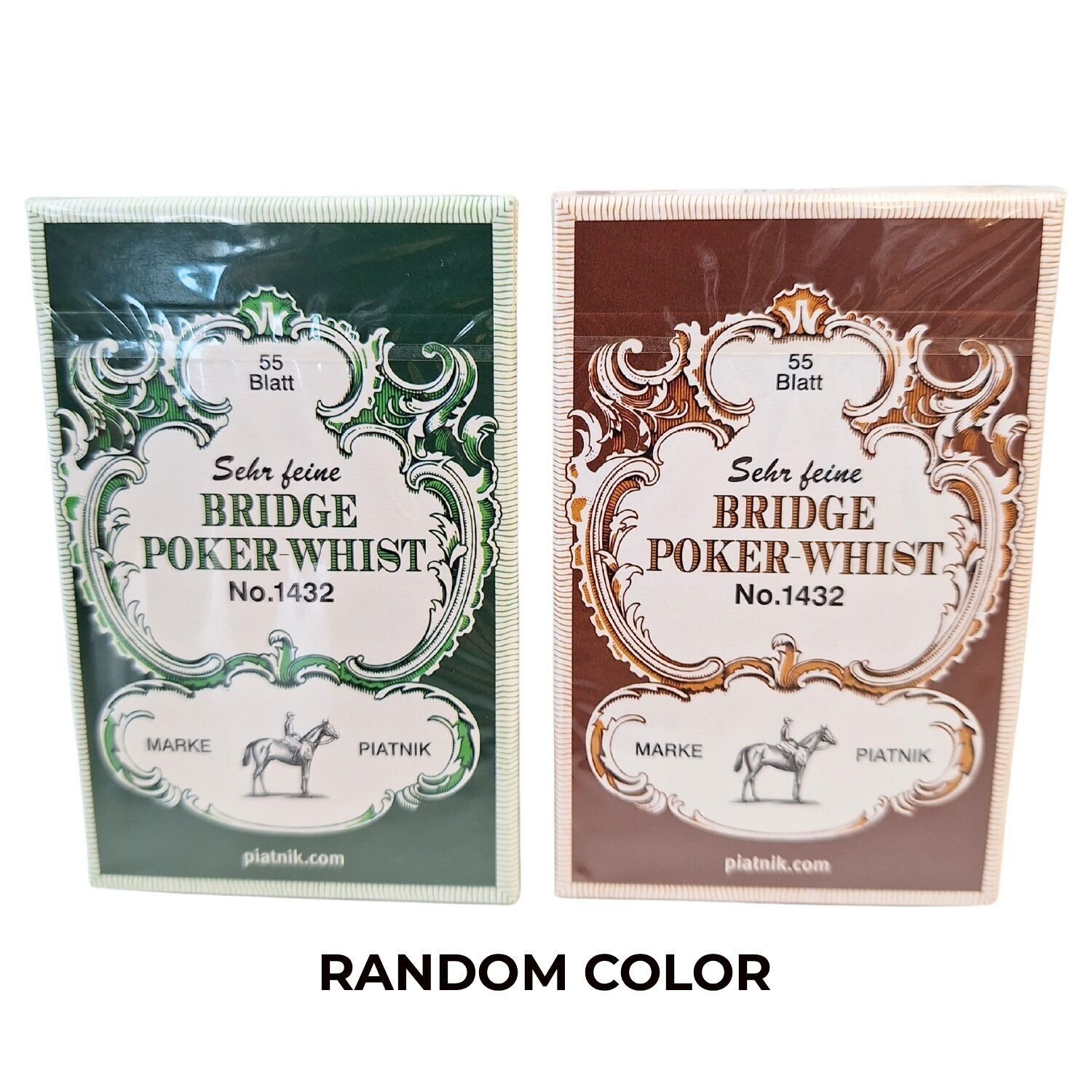 Piatnik Bridge - Poker - Whist Kartenset 1 Stück.(Grün oder Braun)