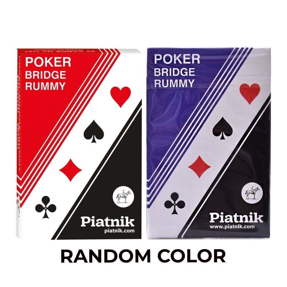 Piatnik Poker-Bridge-Rommé-Kartenspiel 1 Stück.(Rot oder Blau)
