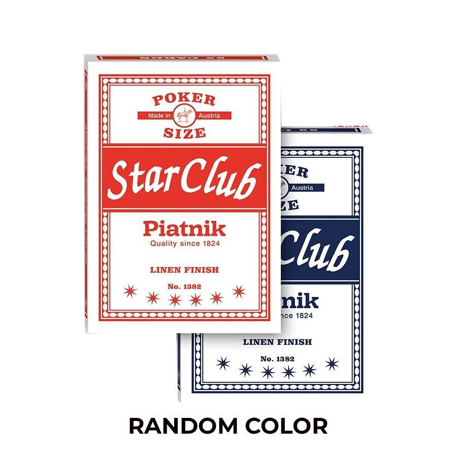 Piatnik Star Club Pokerkarten-Deck 1 Stück.(rot oder blau)