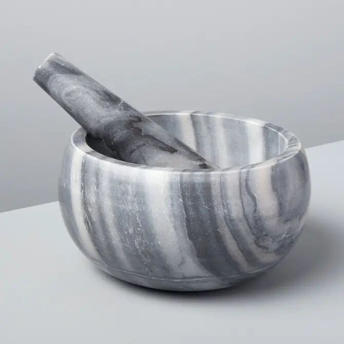 Gray Marble Mortar & Pestle