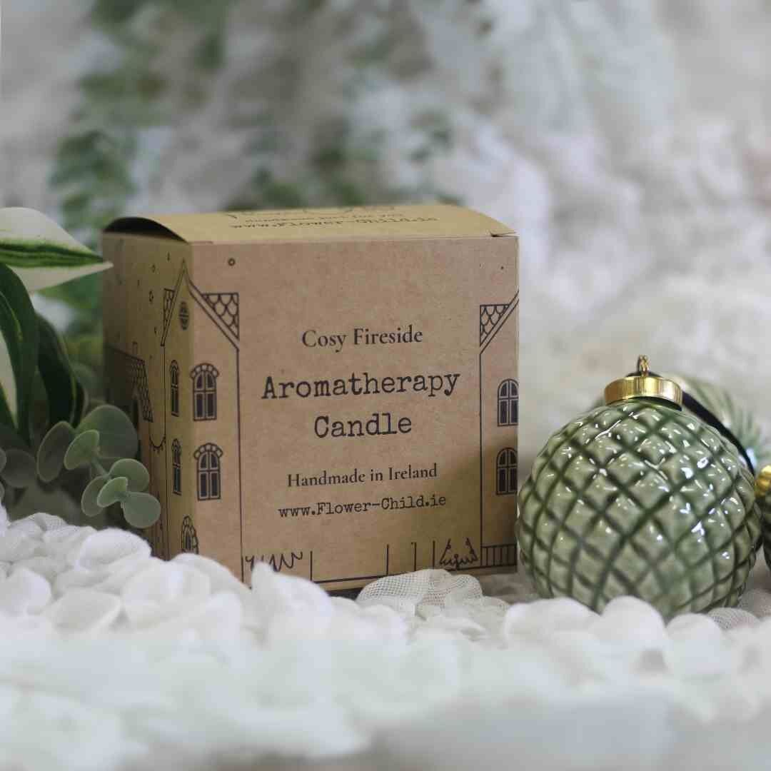 Gemütliche Kaminfeuerkerze