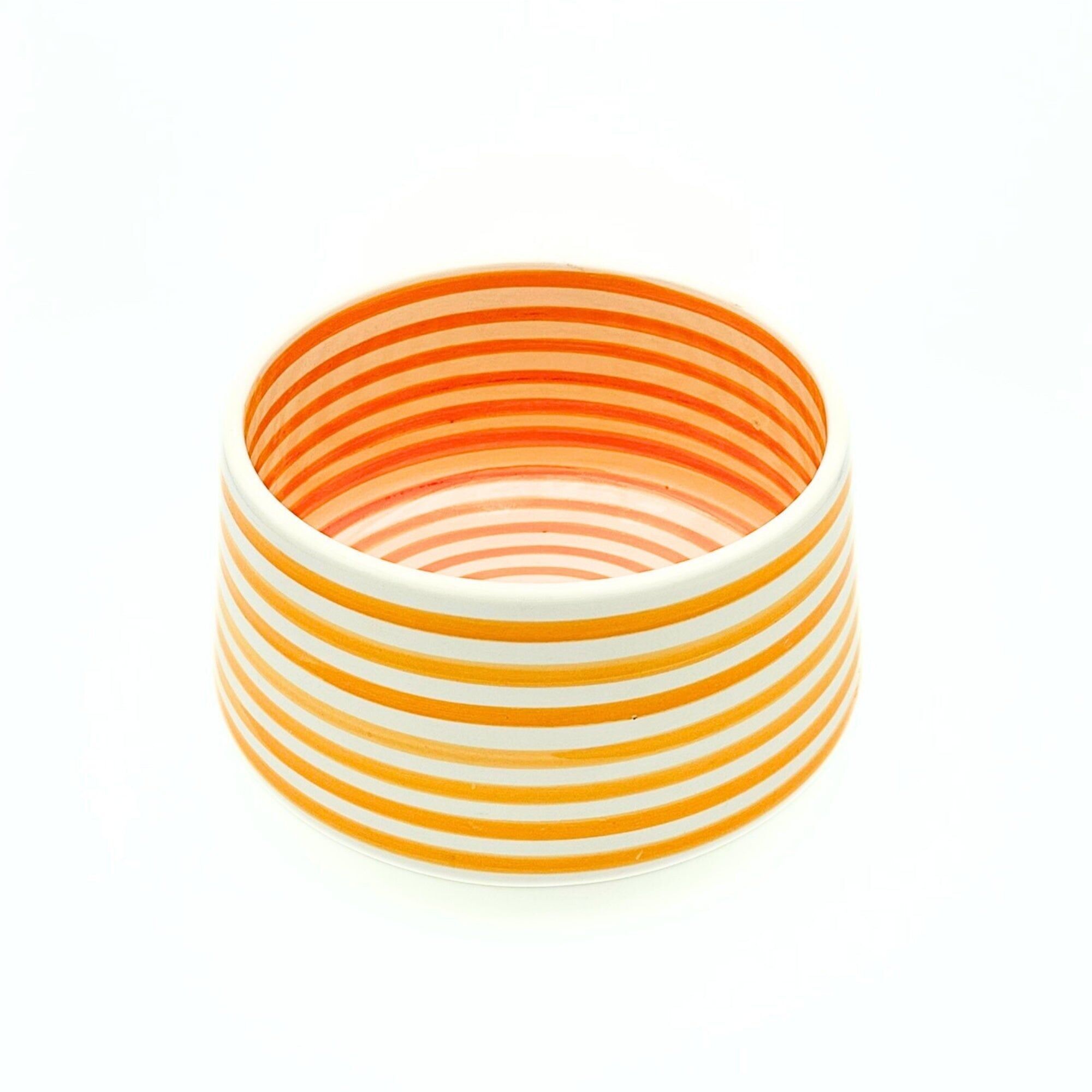 Trapezoidal salad bowl with yellow circles (Ø20cm, H12.5cm)