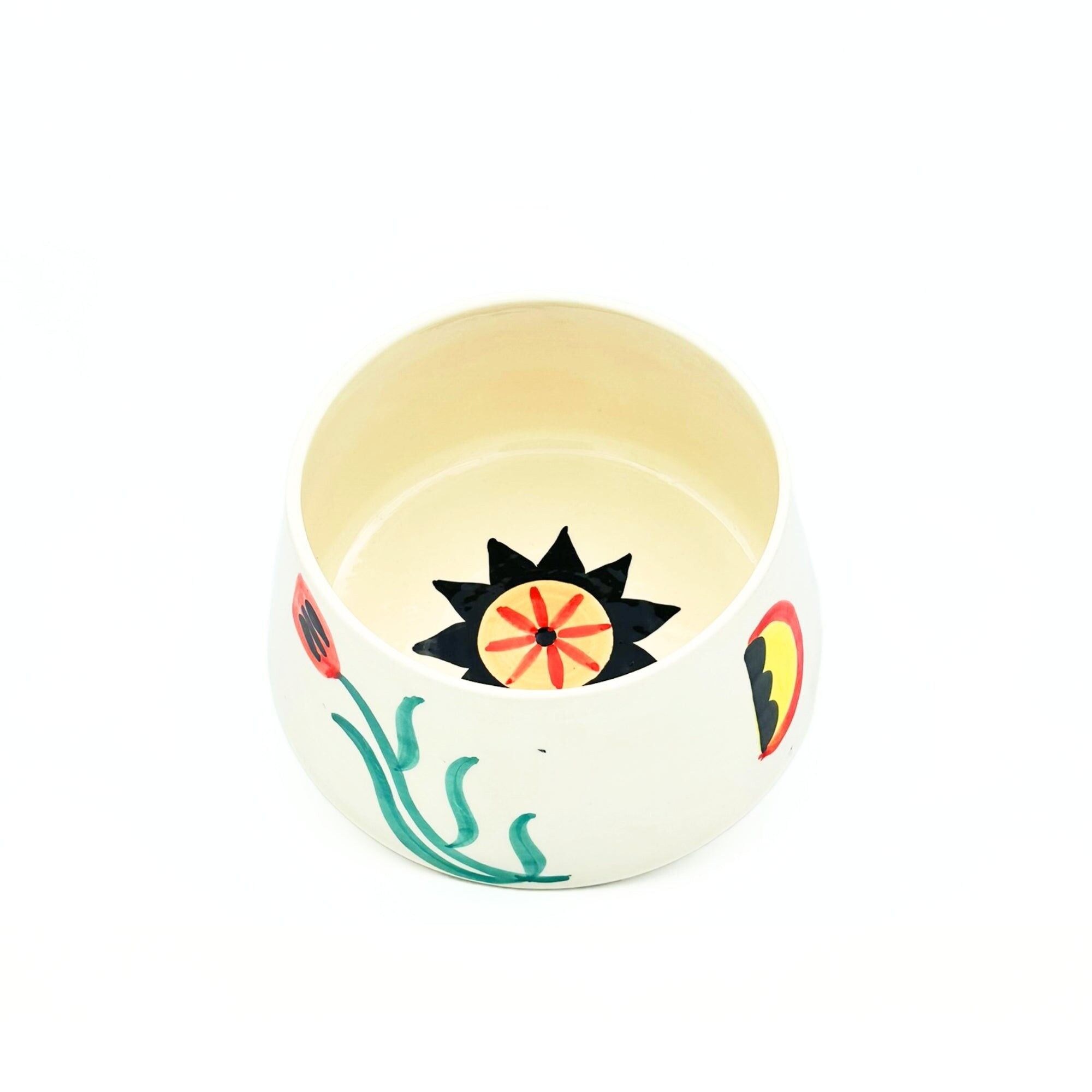 Trapezoidal salad bowl with designs (Ø20cm, H12.5cm)