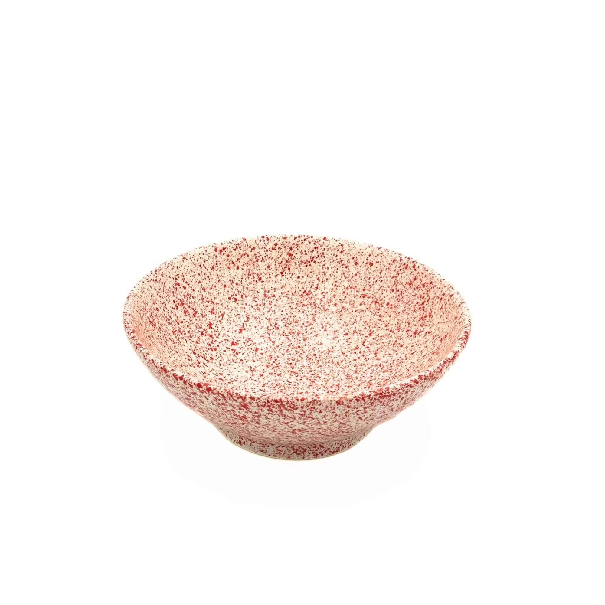 Salad bowl with red spots (Ø23cm, H9cm)