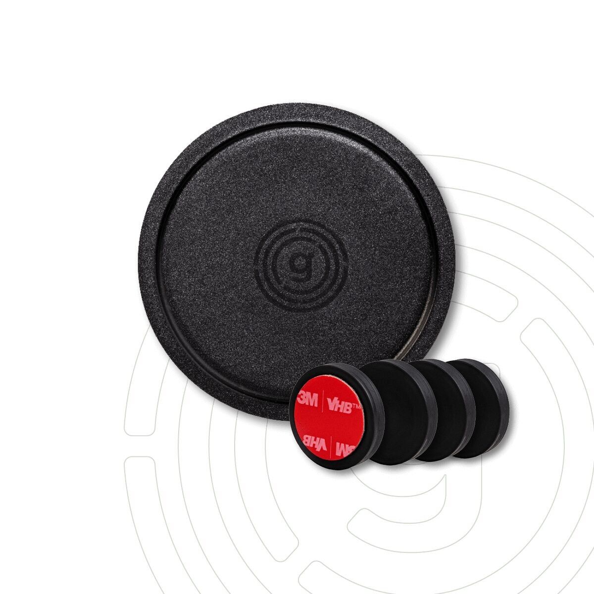 Paquete de mejora POWER gelmags® (4 imanes de potencia + 4 posavasos de nanogel de 8,3 cm), negro | Camping | Magnetiza utensilios de cocina para camping | Mejora | Equipo de camping y navegación | Accesorios | Solución para camping