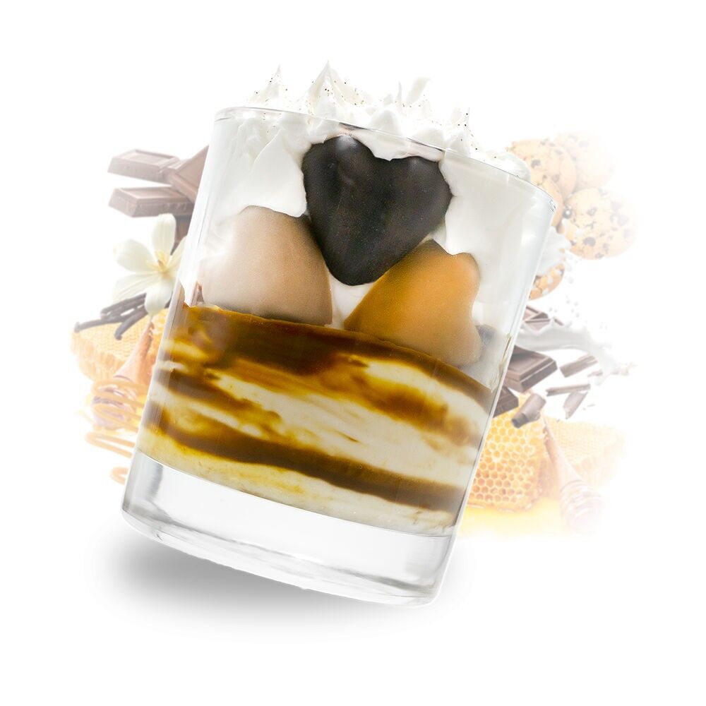 Vela de caramelo de chocolate hecha a mano