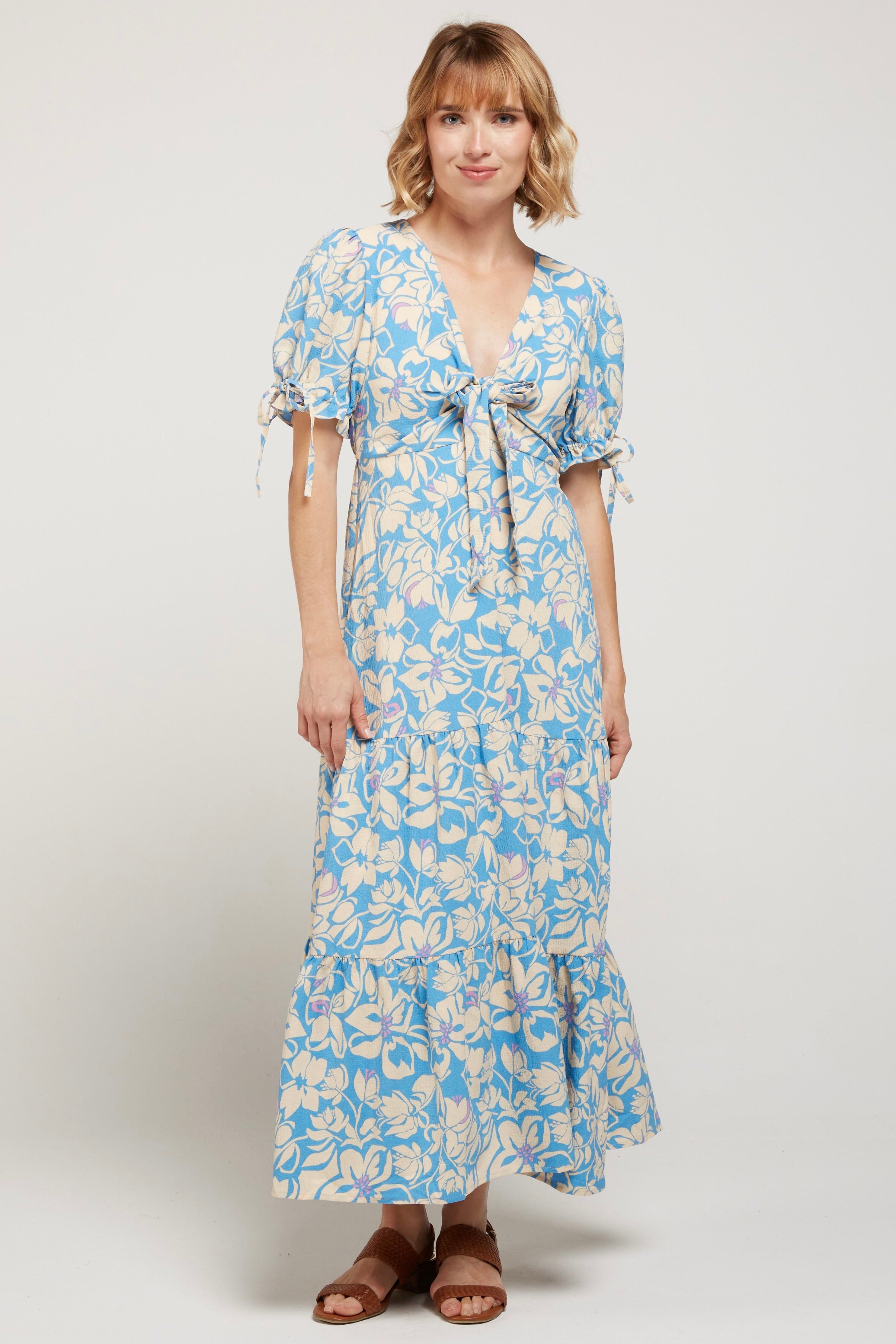 MELODY - Vestido floral con lazo en el pecho