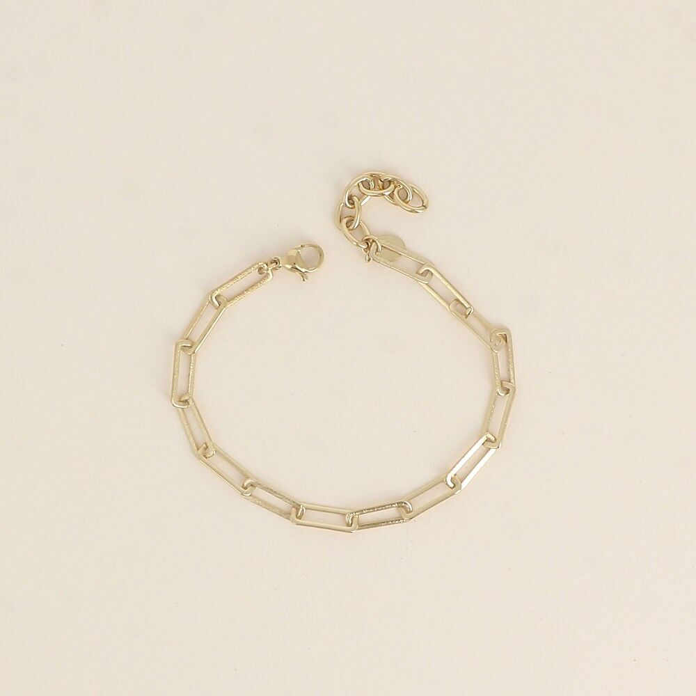 Armband – Netzgewebe mit rechteckigen Ringen, gebürsteter, matter Effekt