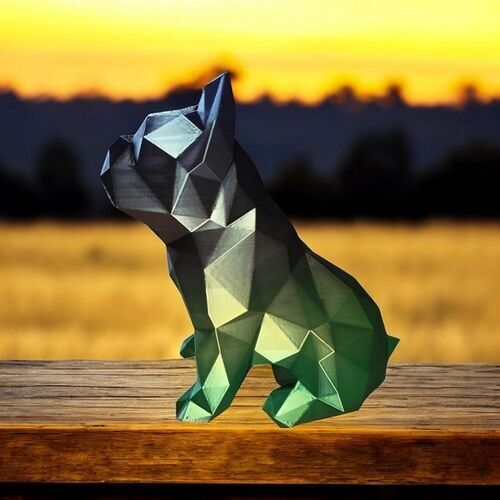 Bouledogue dégradée lowpolly