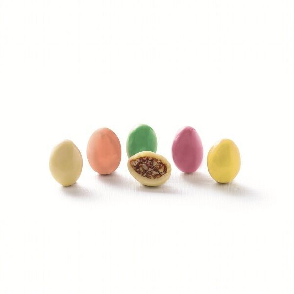 Nougatine eggs with almond pieces coated in chocolate - 1kg
