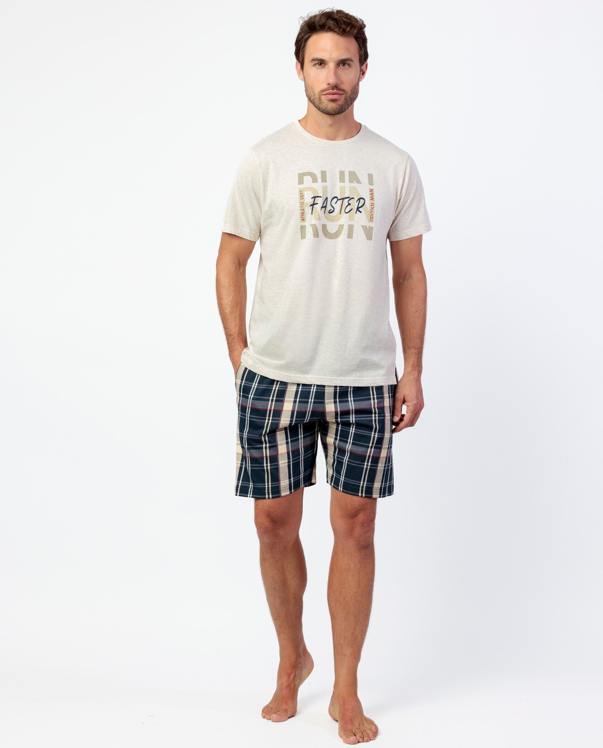 Pyjama à manches courtes ADMAS pour homme, idéal pour courir plus vite