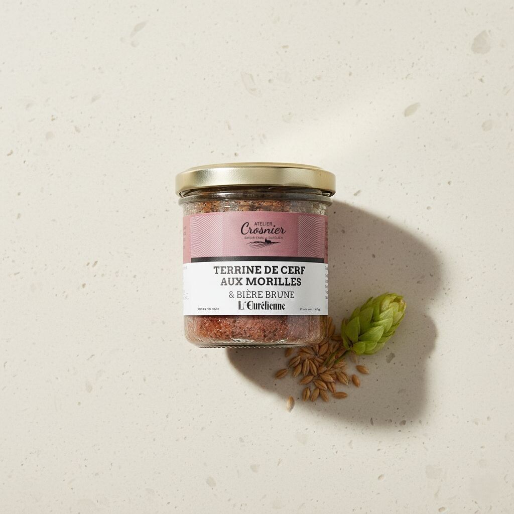 Venison terrine with morels & Eurélienne Brune beer 120g - Atelier Crosnier