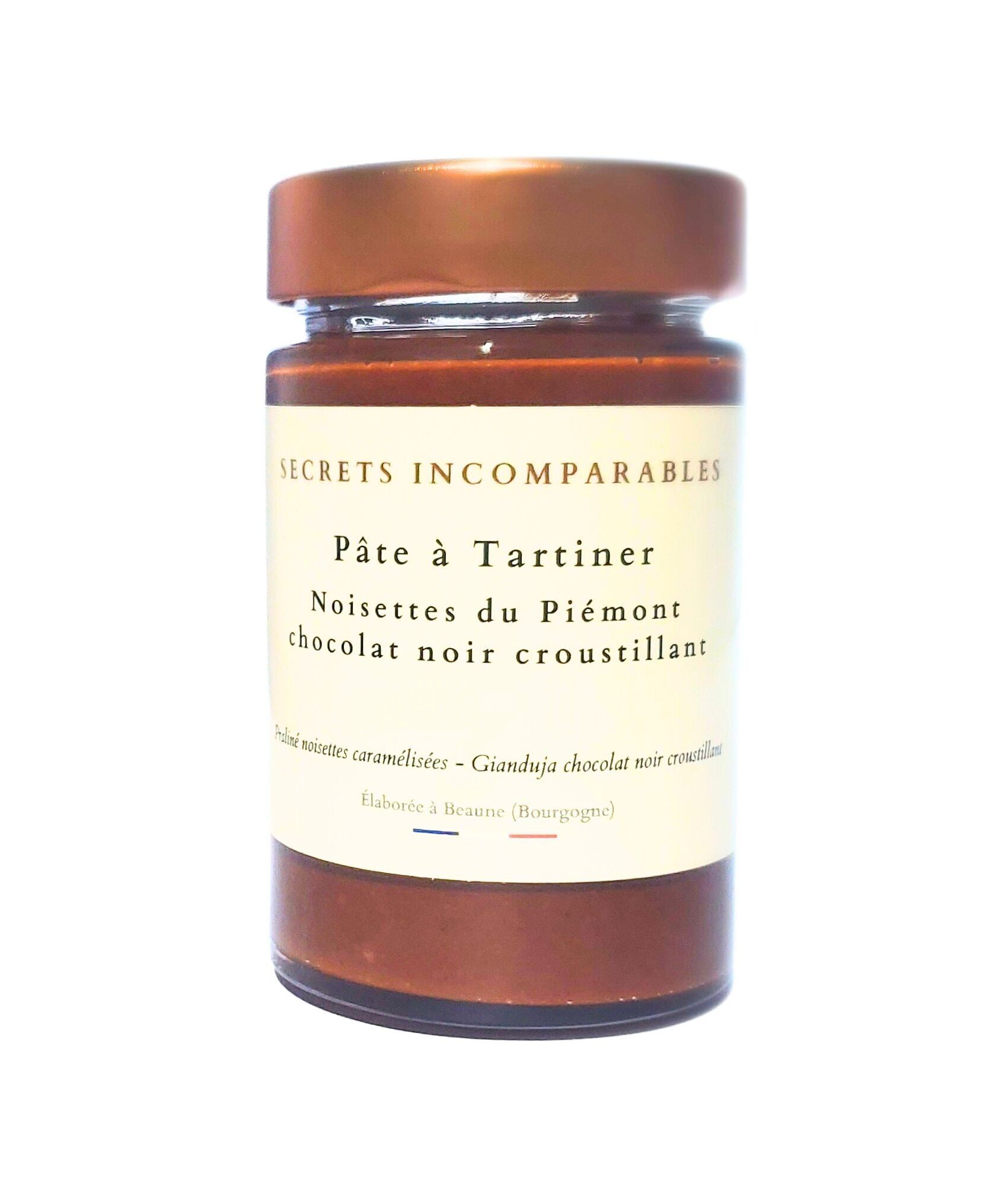 Crema de avellanas del Piamonte con chocolate negro crujiente 200 g