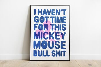 A3 Mickey Mouse Bullshit Risograph Print 2