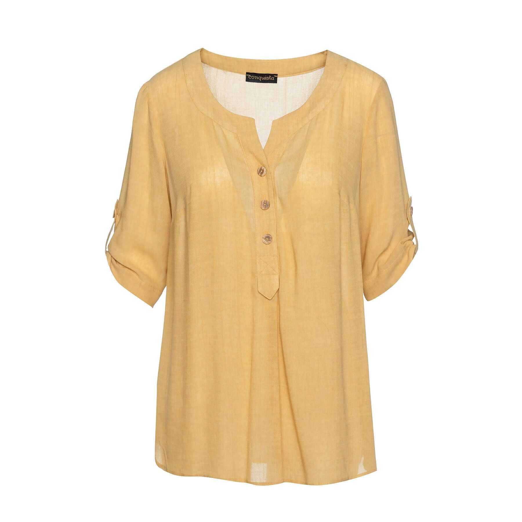 Bluse in Leinenoptik