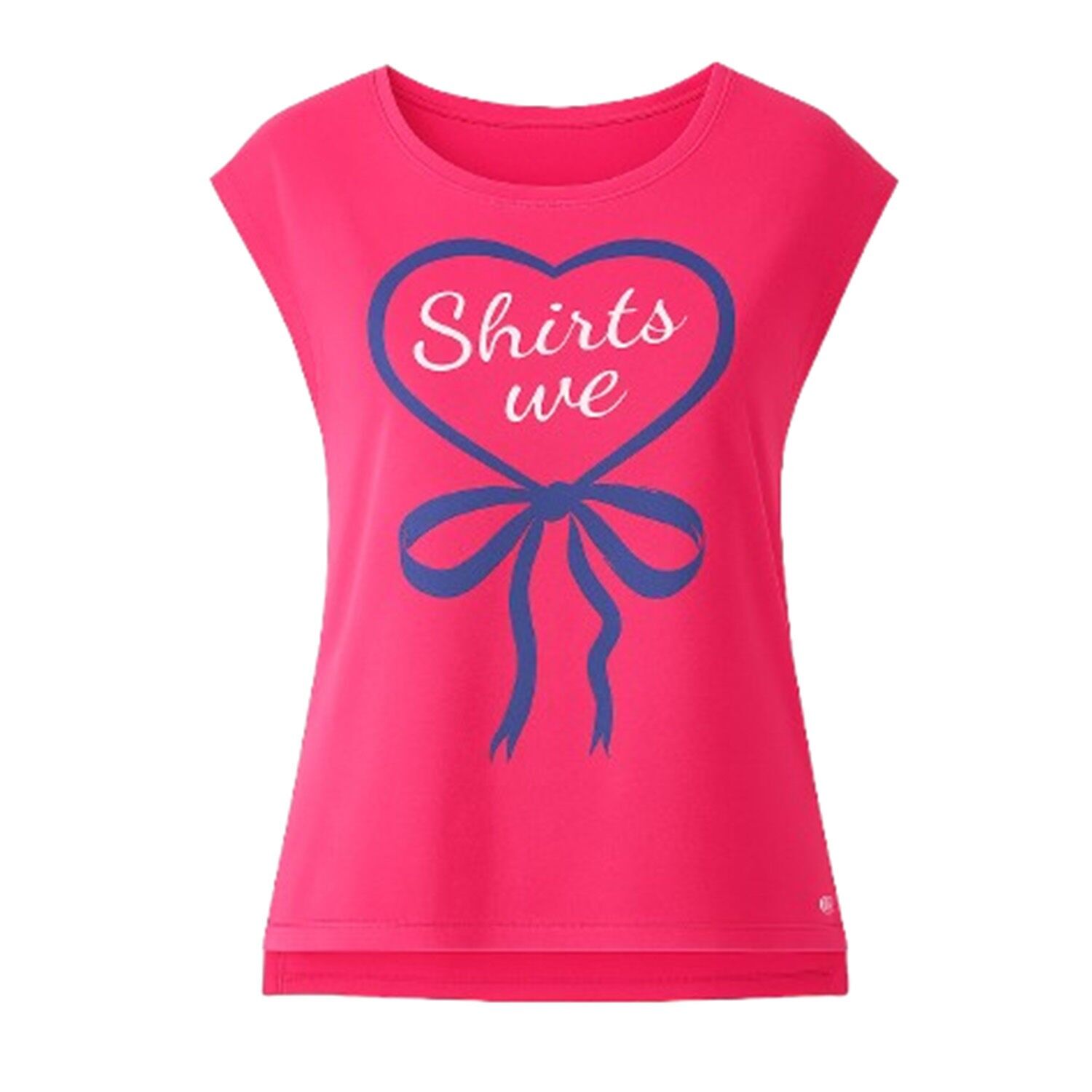 Ärmelloses Print-Top in Fuchsia