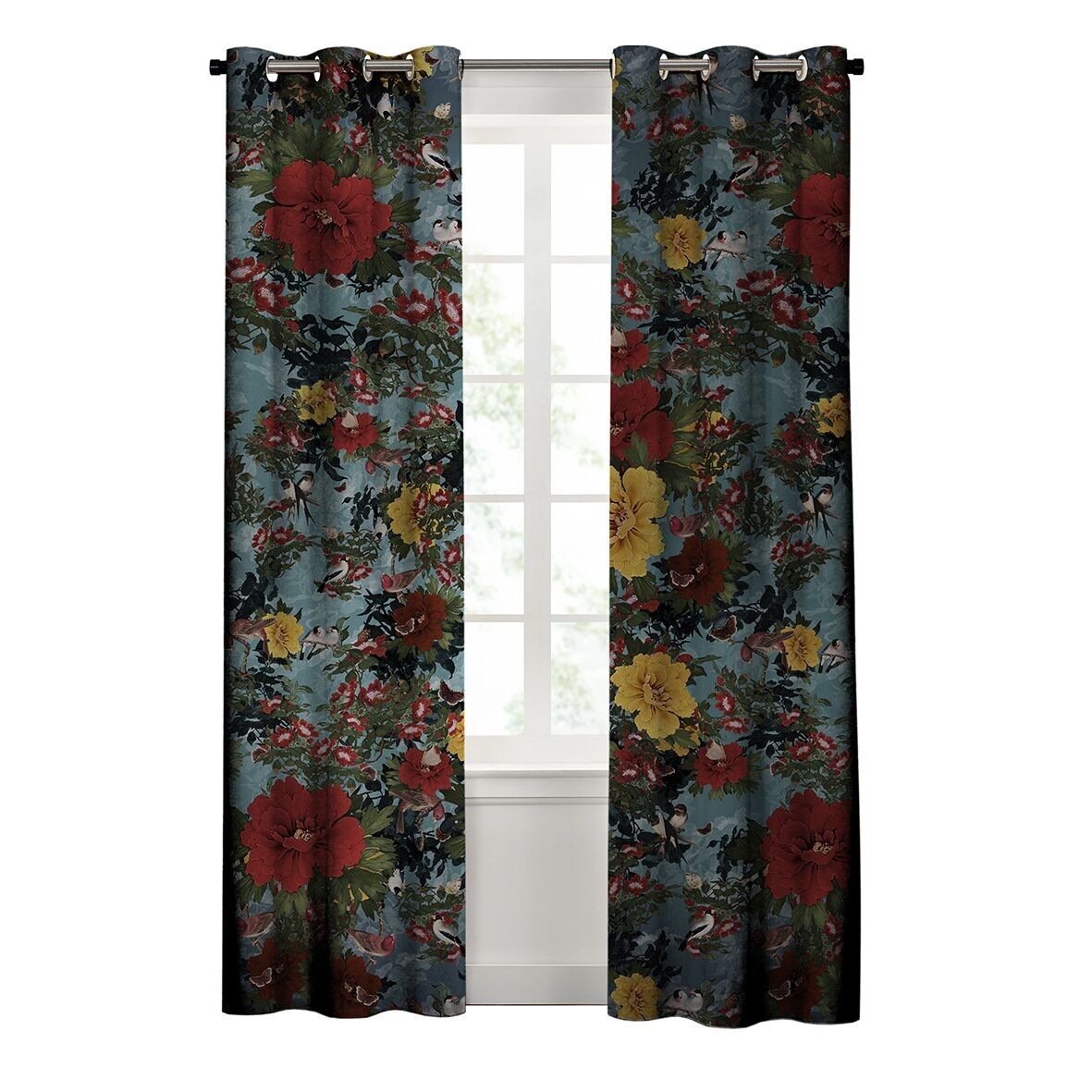 BLUE BIRDS CURTAIN