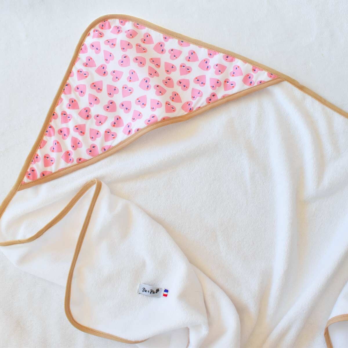 Cape de bain enfant Love- géante 90 cm