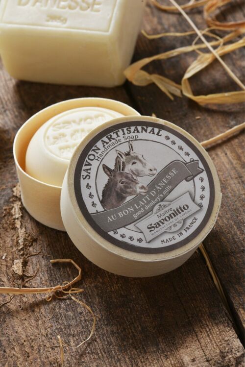 Savon au Lait d’ânesse dans boite en bois 100g