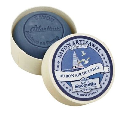 Atlantic exfoliating soap "Au bon Air du Large" in wooden box 100g