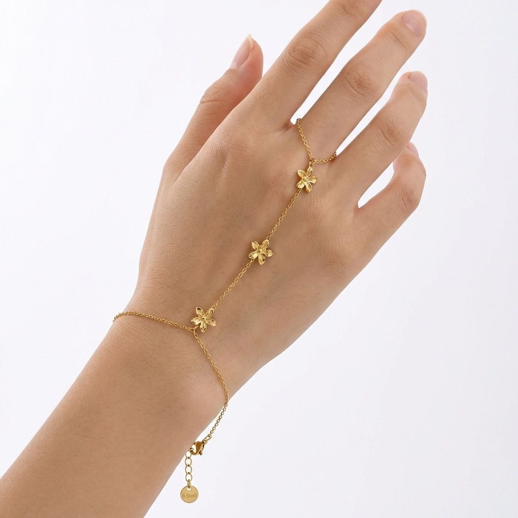 Funkelnde Blumen-Handkette