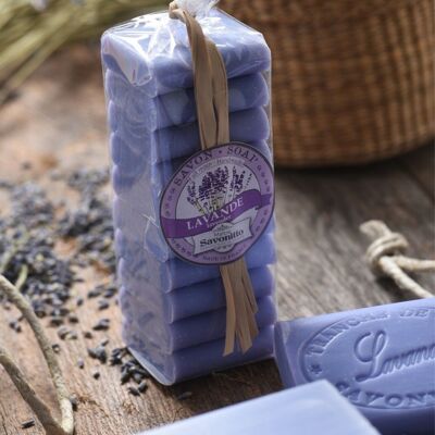 Bag of 10 soaps 24g Lavender exfoliating