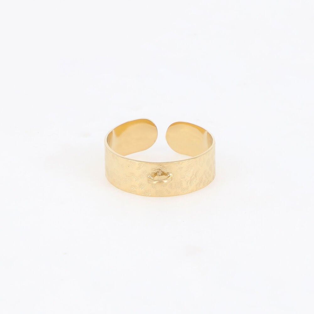 Anelli con effetto martellato, attacco per lucchetti (misura S)