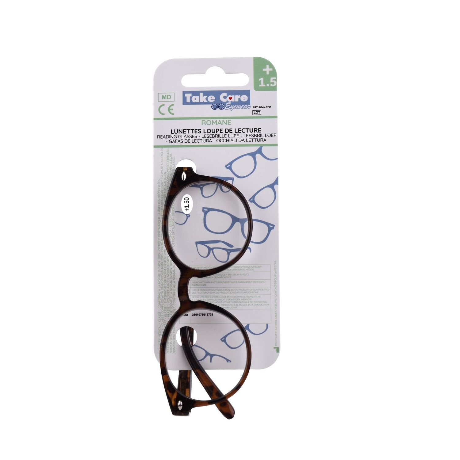 Lesebrille - Romane Schildpatt +1.5