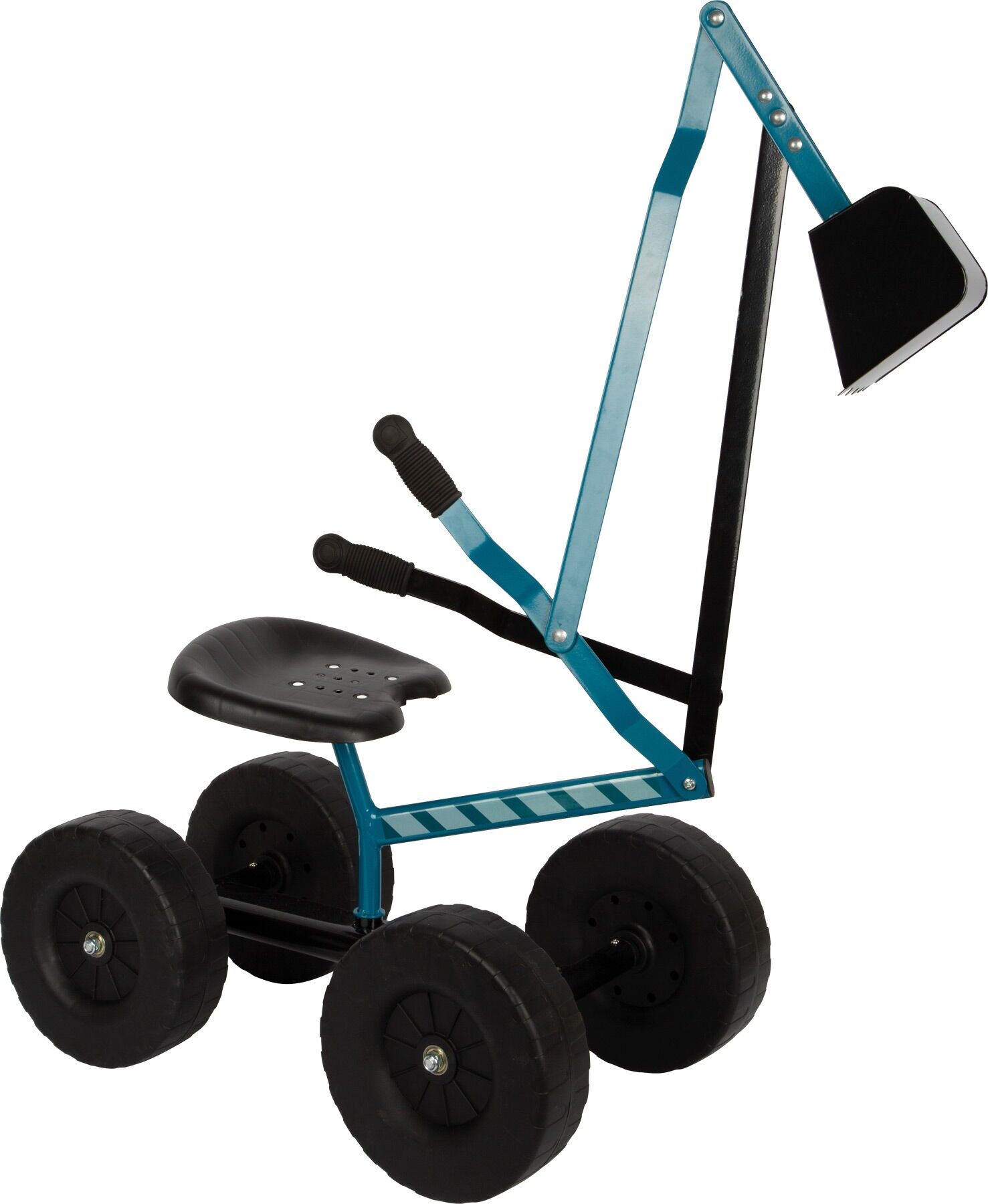 Bagger mit Rädern blau | Outdoor- und Bewegungsspielzeug | Holz