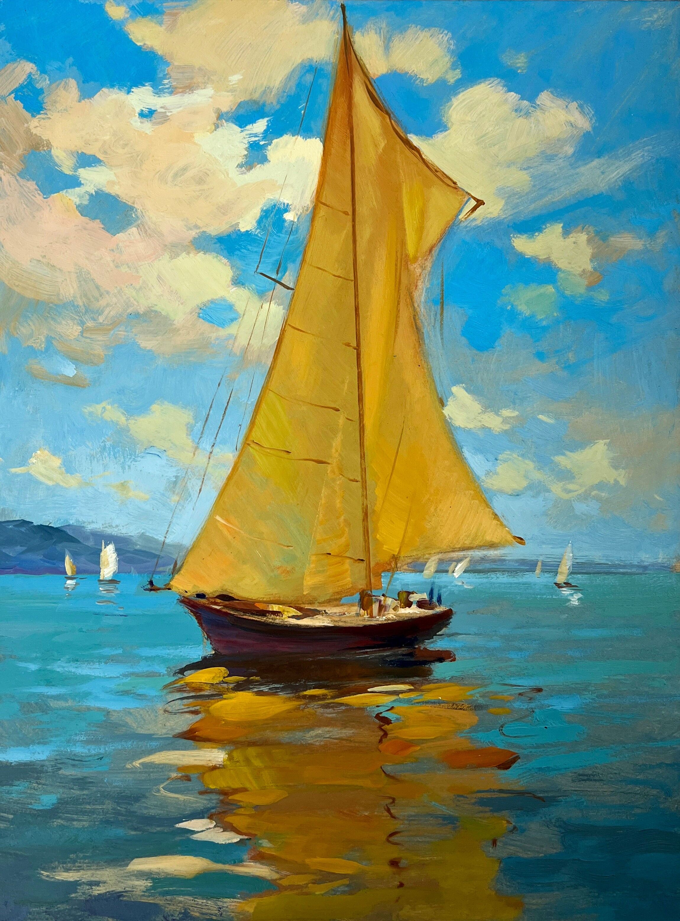 Dipinto ad olio Verso il vento Yuriy Suprunchuk 40x30cm